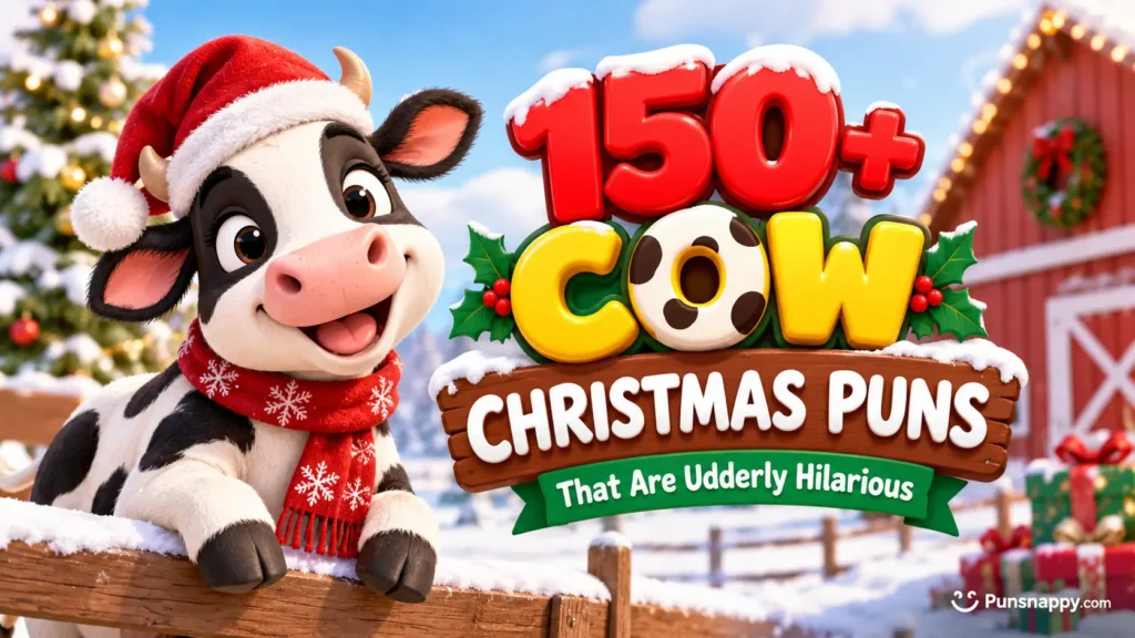 Cow Christmas Puns That Are Udderly Hilarious