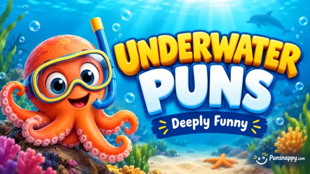 Underwater Puns with a Playful Octopus